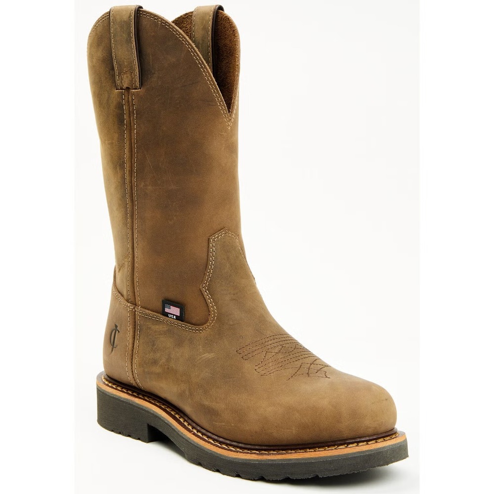 Cody James® (Men's 10 D) USA Composite-Toe Pull-On‎ Work Boots in Brown - $280